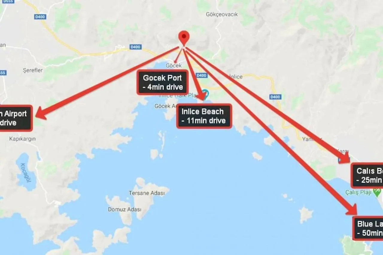 Апартаменты Amazing Duplex With Fascinating View And Shared Pool In Gocek Фетхие